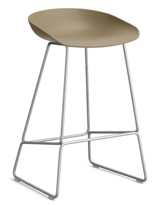 HAY About a Stool AAS38 barkruk RVS onderstel-Zithoogte 65 cm-Clay Rechtstreeks Van De Fabrikant