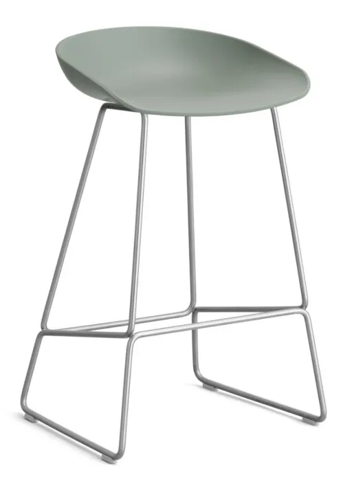HAY About a Stool AAS38 barkruk RVS onderstel-Zithoogte 65 cm-Fall Green Koop Vandaag