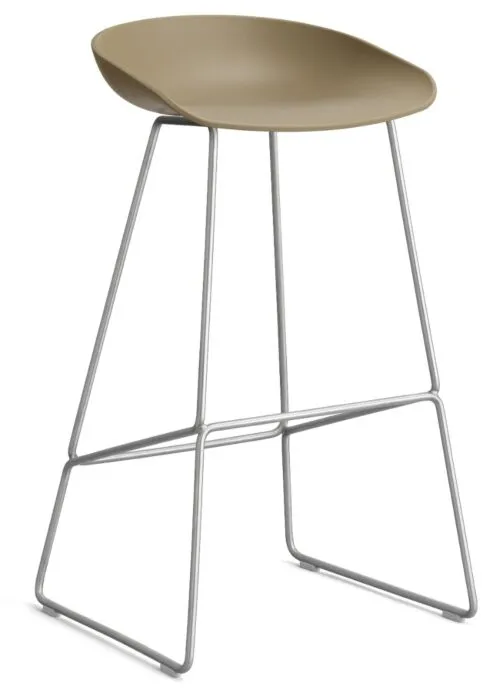 HAY About a Stool AAS38 barkruk RVS onderstel-Zithoogte 75 cm-Clay Shop Nu