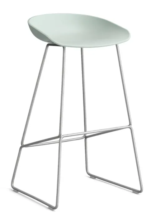 HAY About a Stool AAS38 barkruk RVS onderstel-Zithoogte 75 cm-Dusty Mint Express Levering