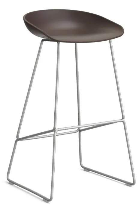 HAY About a Stool AAS38 barkruk RVS onderstel-Zithoogte 75 cm-Raisin Rechtstreeks Van De Fabrikant