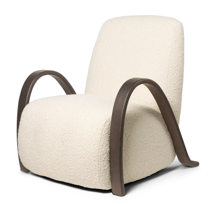 Ferm Living Buur loungestoel-Off-white Rechtstreeks Van De Fabrikant