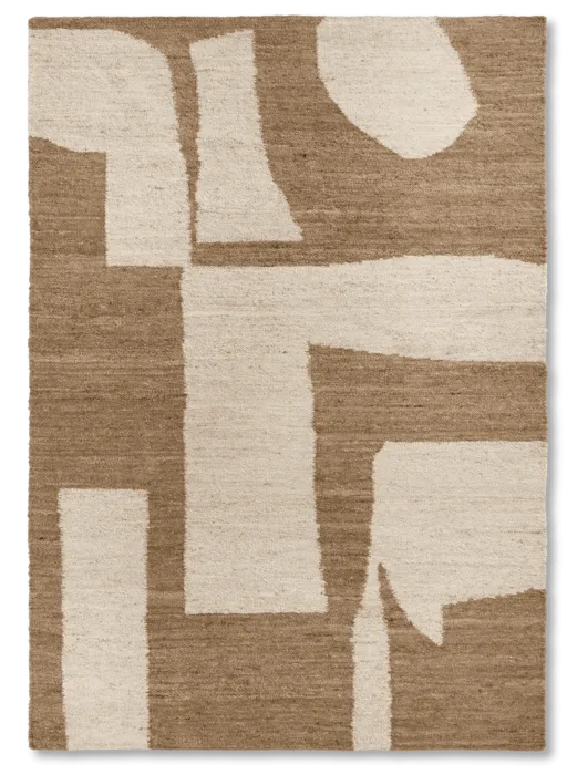 Ferm Living Piece vloerkleed-200x300 cm-Off-white/Toffee Shop Nu