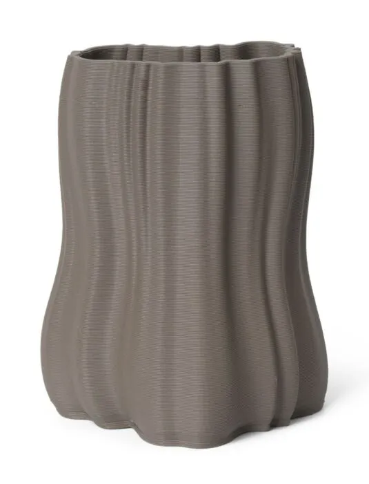 Ferm Living Moire vaas - small-Anthracite Actieprijs