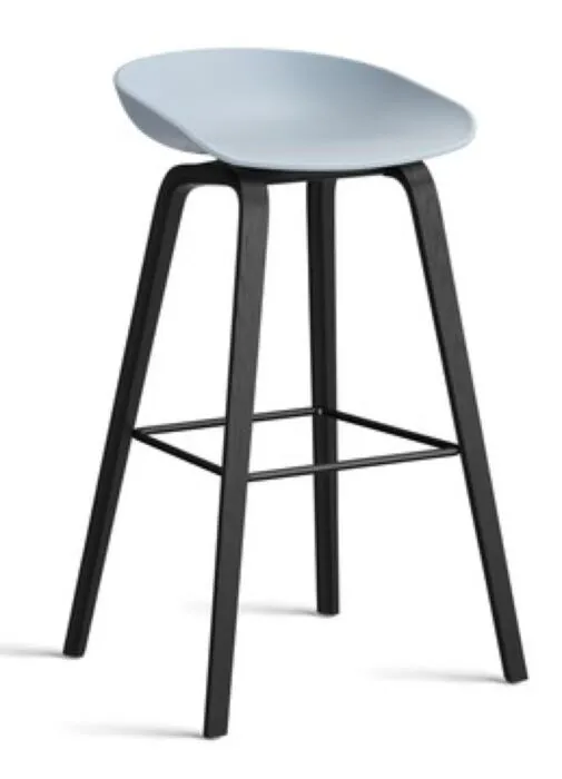 HAY About a Stool AAS32 barkruk zwart onderstel-Zithoogte 75 cm-Slate Blue Koop Online