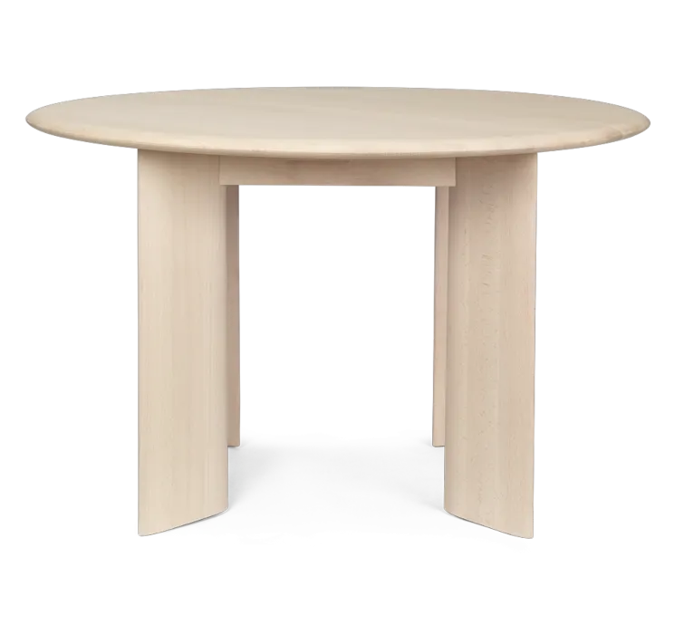 Ferm Living Bevel rond eettafel - Ø117-White Oiled Beech Op = Op