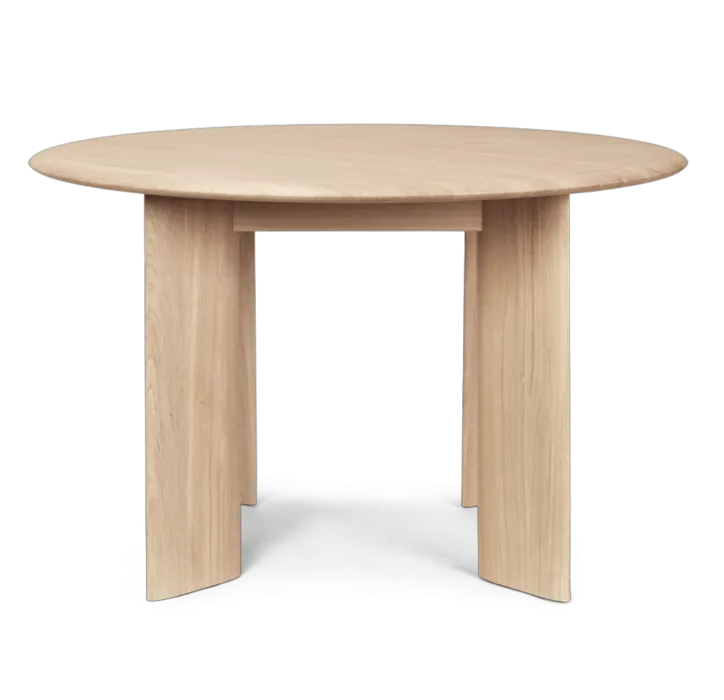 Ferm Living Bevel rond eettafel - Ø117-White Oiled Oak Nieuw