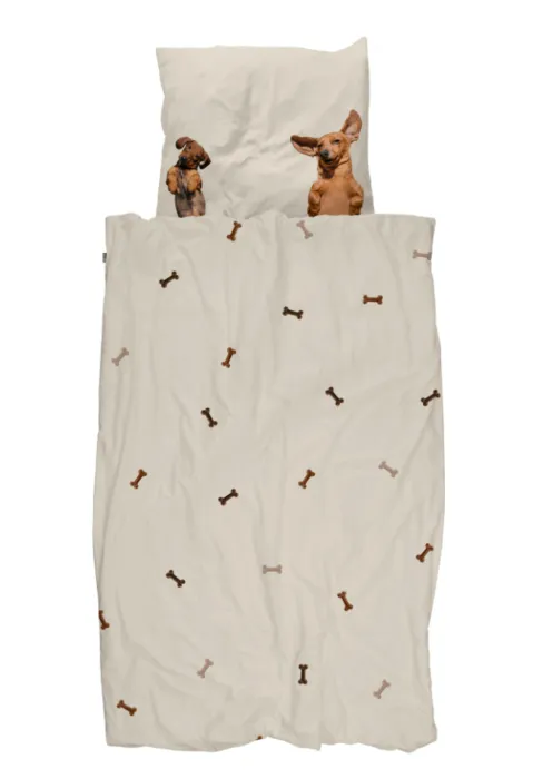 Snurk Dachshund Friends dekbedovertrek-140x200/220 cm-Dachshund Flitsaanbieding
