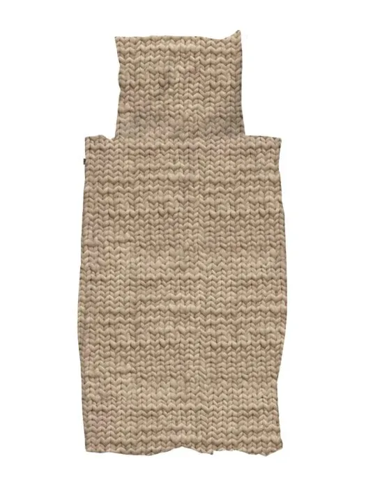 Koop Online Snurk Twirre Sand Flanel dekbedovertrek-140x200/220 cm