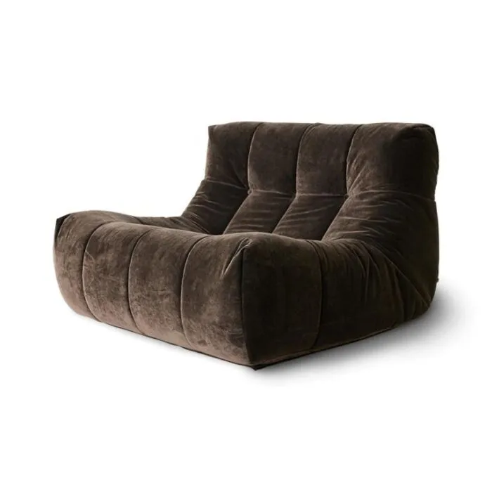 Lage Kosten HKliving Lazy loungestoel-Espresso brown