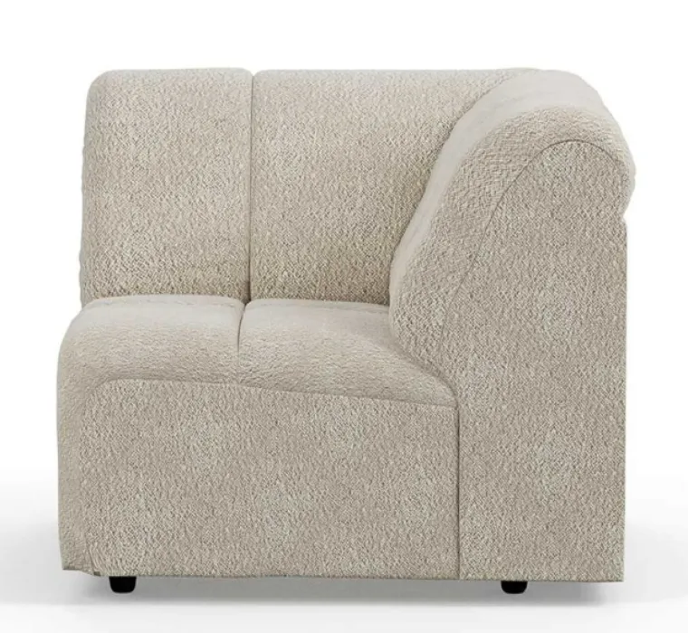 HKliving Wave bank - Corner element-Cream Hoge Kwaliteit