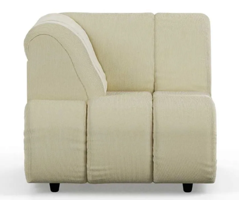 Beperkte Voorraad HKliving Wave bank - Left High Arm element-Hay