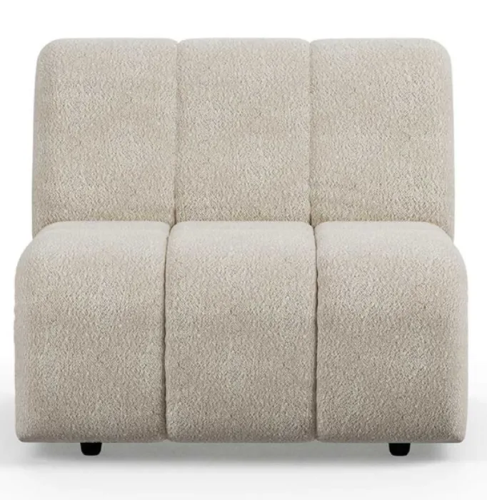 HKliving Wave bank - Middle element-Cream Fabrieksprijs