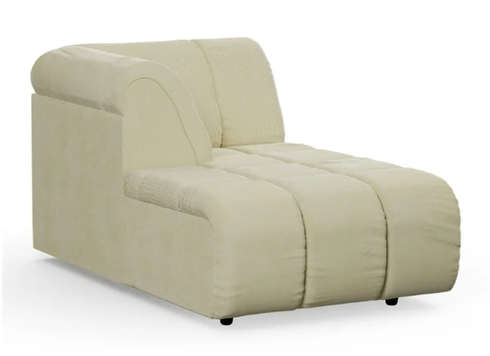 Aanbieding HKliving Wave bank - Left Divan element- Hay