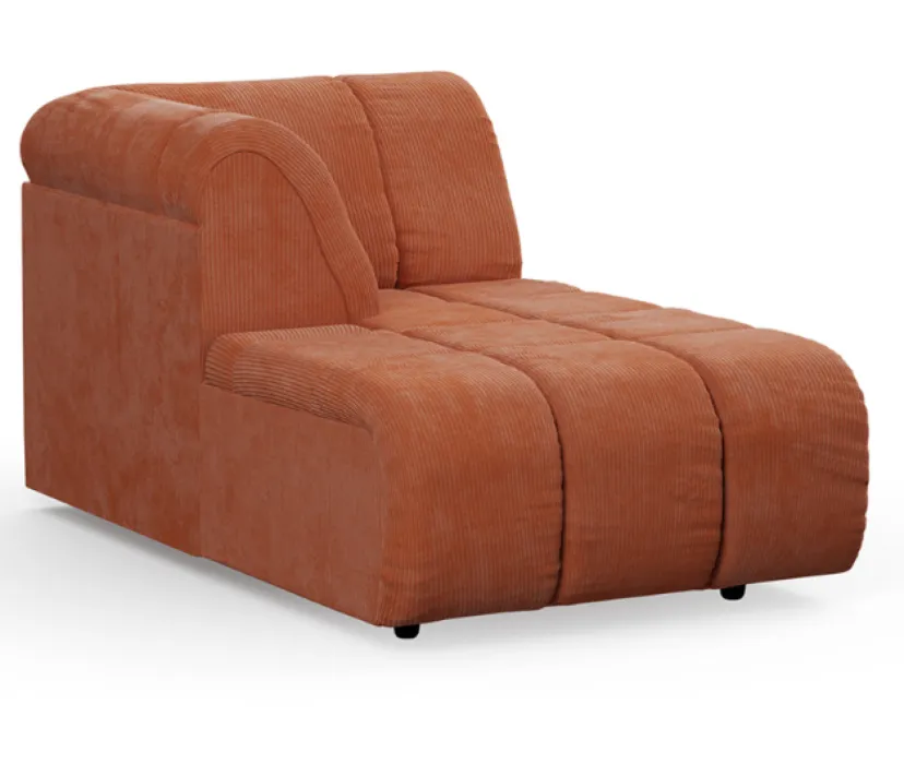 HKliving Wave bank - Left Divan element-Orange Koopje