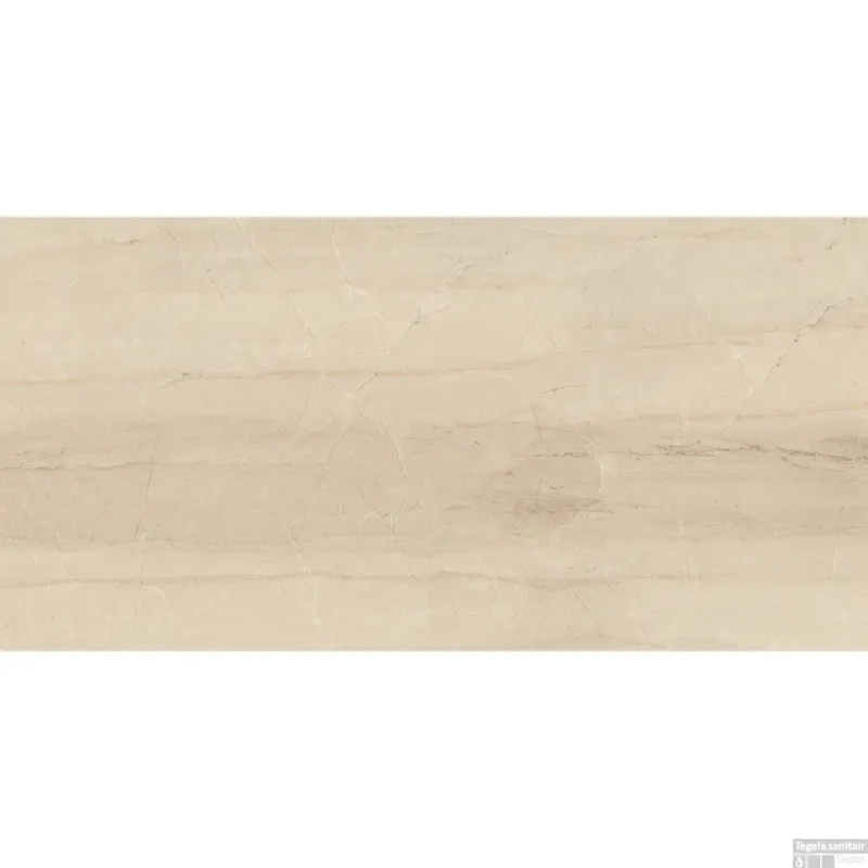 Aanbieding Vloertegel XL Etile Kontempo Creme Glans 60x120 cm (Doosinhoud 1.44m²)