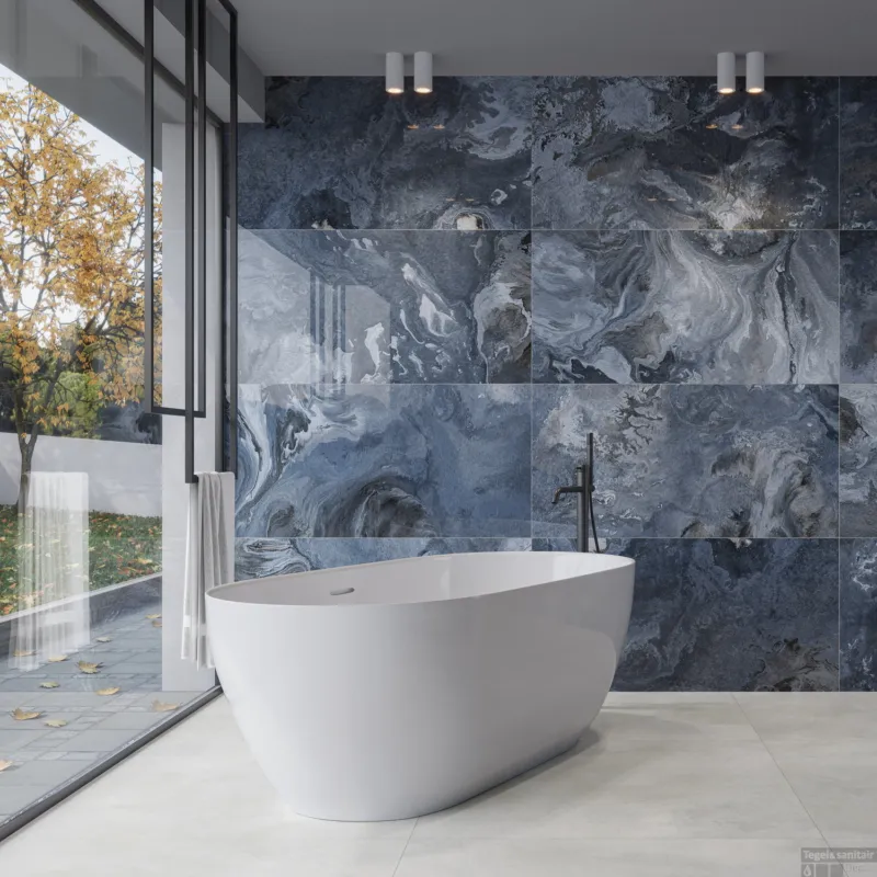 Actieprijs Vloertegel Alaplana Urano 60x120 cm Blue (doosinhoud 1.40m2)