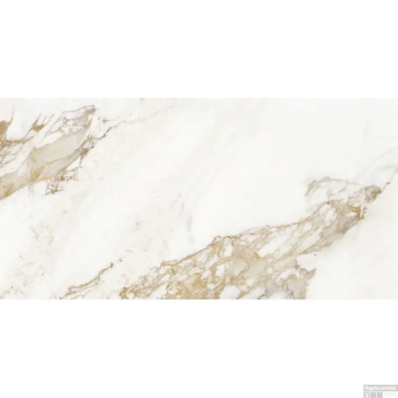 Vloertegel Calacatta 60x120 cm Gerectificeerd Mat Gold (dooinshoud 1.44m2) Express Levering