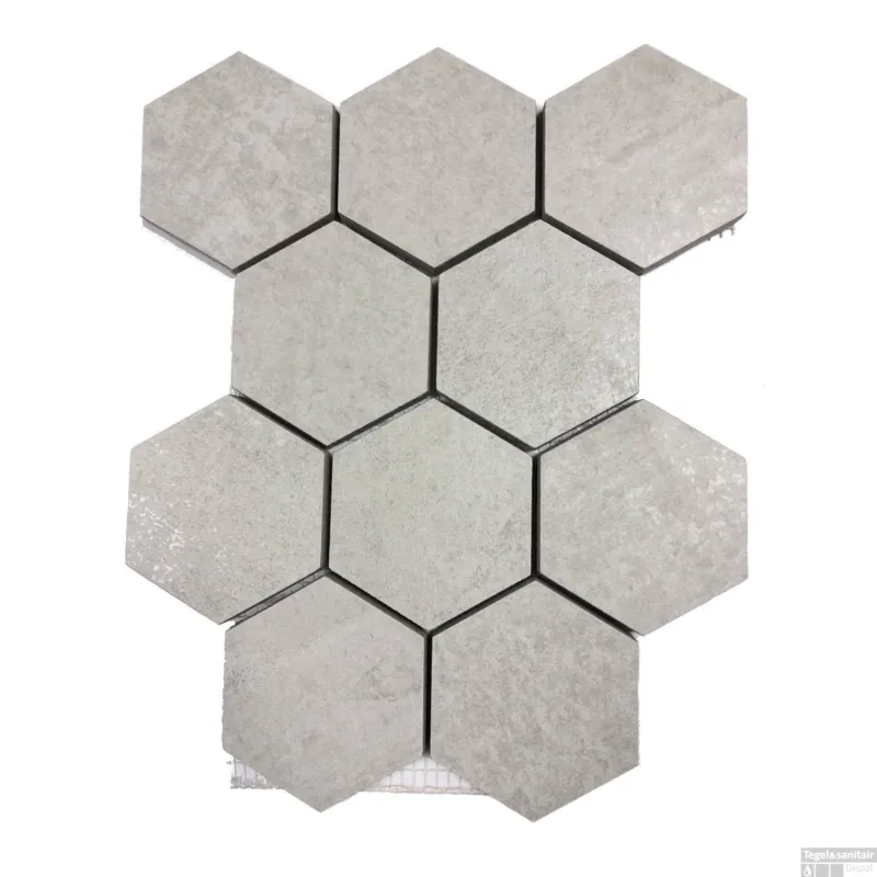 Mozaïek Hexagon Alaplana MYSORE White Mat (doosinhoud 0.32) Fabrieksprijs