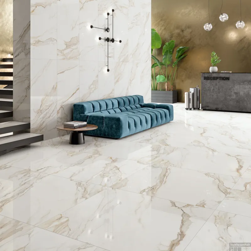 Vloertegel Alaplana Golden Hill 120x120 cm Gepolijst (doosinhoud 1.44m2) Nu Kopen
