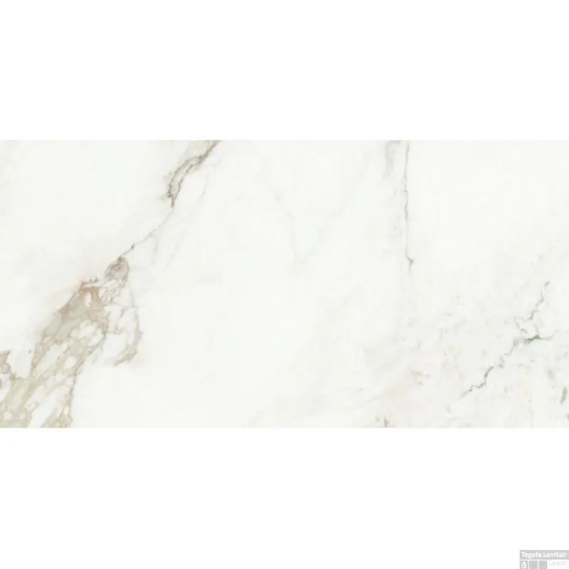 Beperkte Voorraad Vloertegel Calacatta 60x120 cm Gerectificeerd Glanzend Gold (dooinshoud 1.44m2)