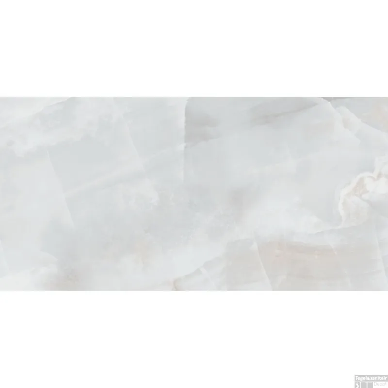 Beperkte Voorraad Vloertegel Pamesa Sardonyx Pearl 60x120 cm Gepolijst Wit (Doosinhoud 1,44 M2)