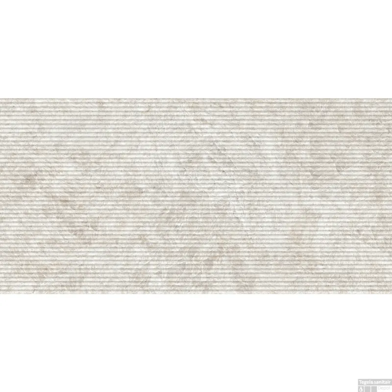 Vloertegel Elegance Alfalux Cannettato -Ribbel 60x120 cm 12 mm Mat White (Doosinhoud 1,44 M2) Lage Kosten