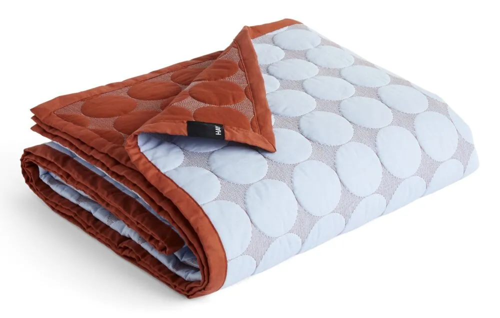 HAY Mega Dot bedsprei-195x245 cm-Light blue Direct Verzonden