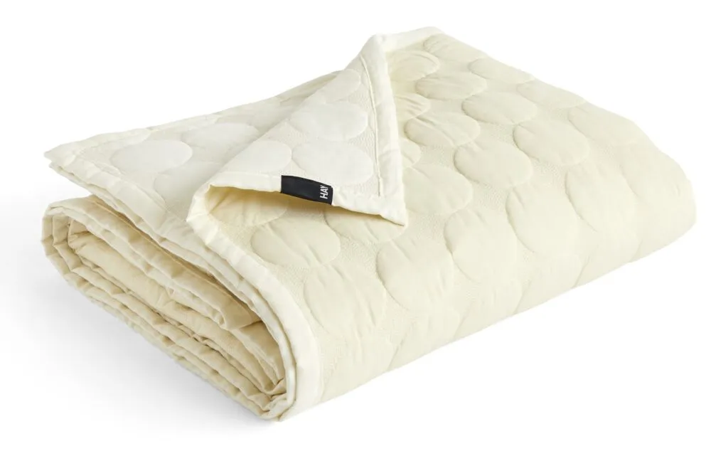 HAY Mega Dot bedsprei-195x245 cm-Ivory Beste Prijs