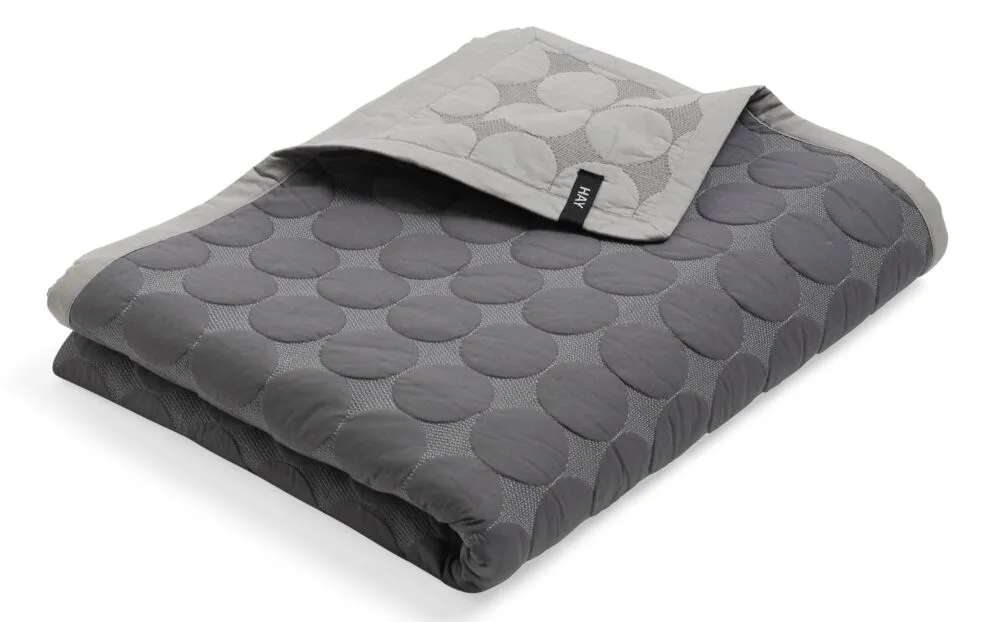 Veilige Betaling HAY Mega Dot bedsprei-260x260 cm-Dark grey