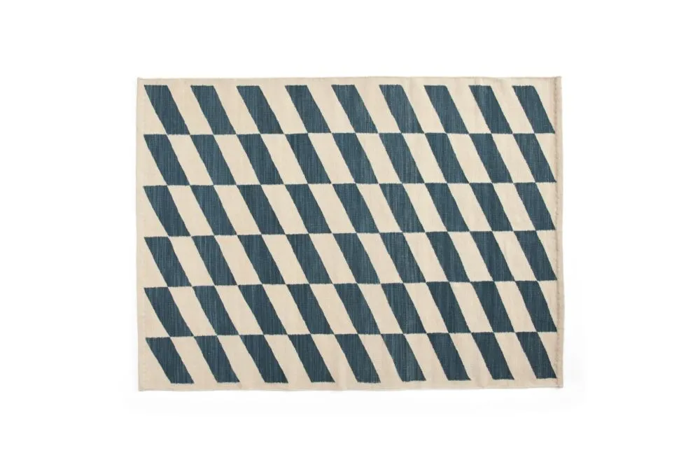 Betaalbaar HAY Shift Kelim vloerkleed-140x200 cm-Blue