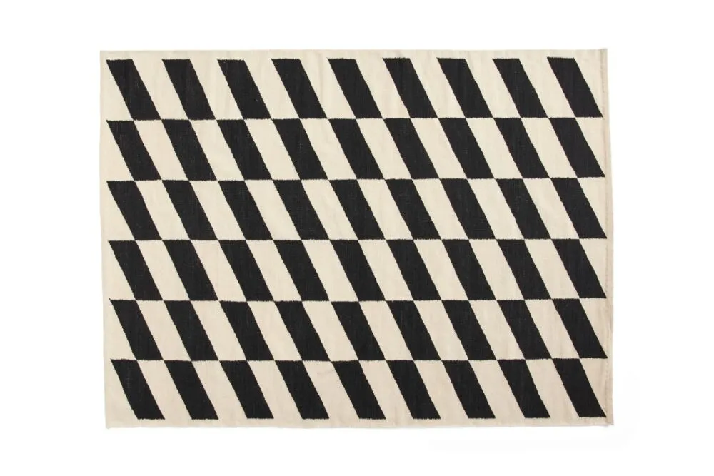 HAY Shift Kelim vloerkleed-170x240 cm-Black Flitsaanbieding