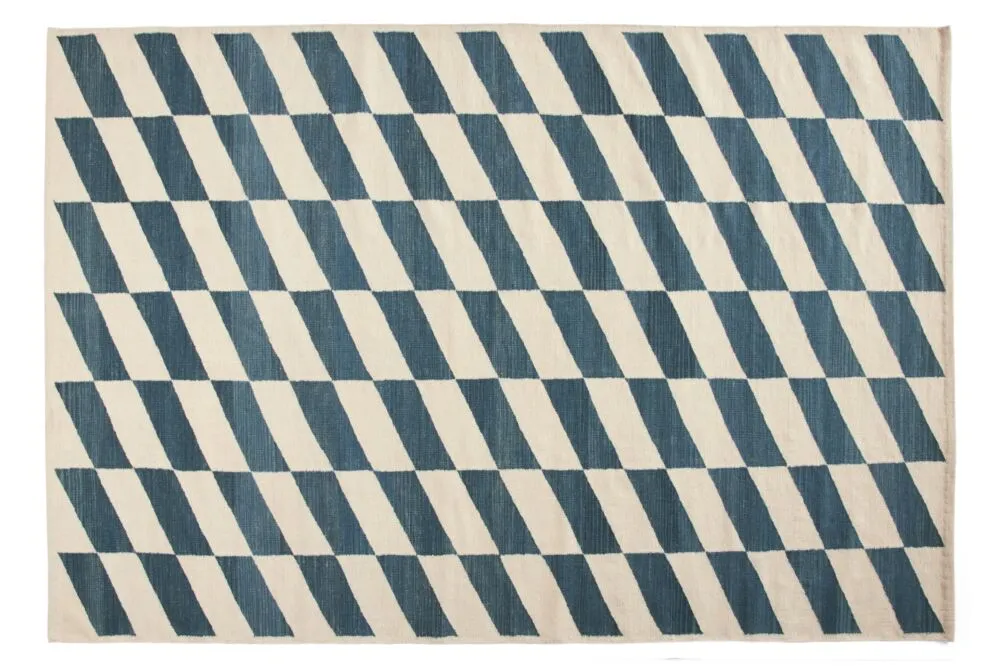 HAY Shift Kelim vloerkleed-200x300 cm-Blue Speciale Aanbieding