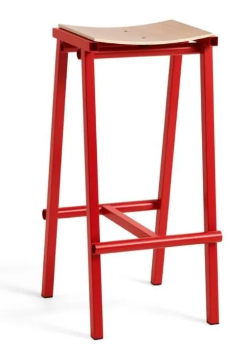 Speciale Aanbieding HAY Taburete 8 barkruk water-based gelakt-Zithoogte 65 cm-Signal red