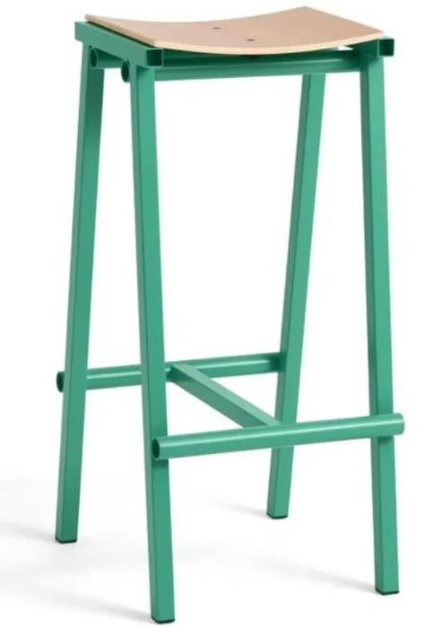 HAY Taburete 8 barkruk water-based gelakt-Zithoogte 75 cm-Soft jade Gratis Retour