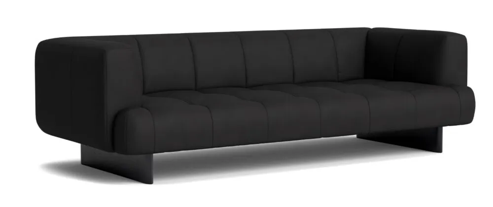 HAY Quilton Lift 3-zits bank-Sense black-Black water-based gelakt eikenhout Bestseller