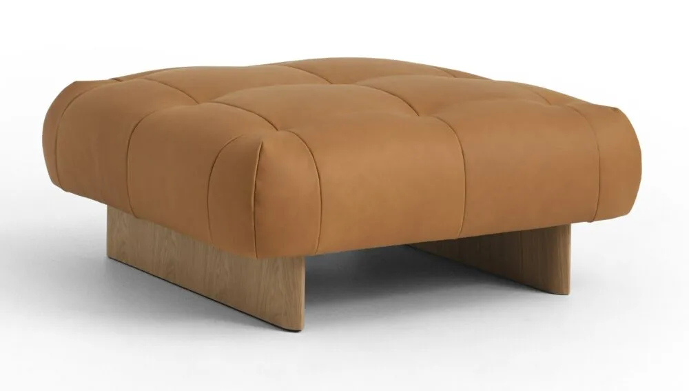 Aanbieding HAY Quilton Lift ottoman-Sense Cognac-Water-based gelakt eikenhout