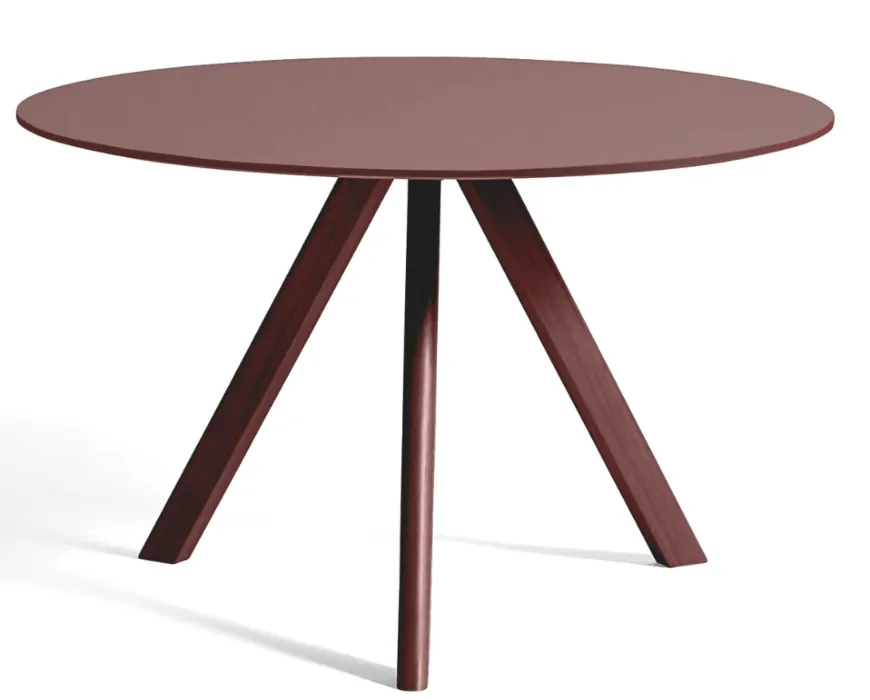 HAY CPH20 2.0 tafel-Burgundy Lino-Bordeaux water-based gelakt eiken-Ø 120 cm Koop Online