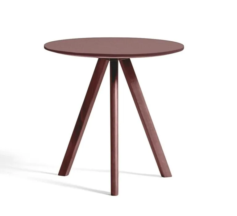 Nieuw HAY CPH 20 2.0 bijzettafel-Burgundy Lino-Bordeaux water-based gelakt eiken