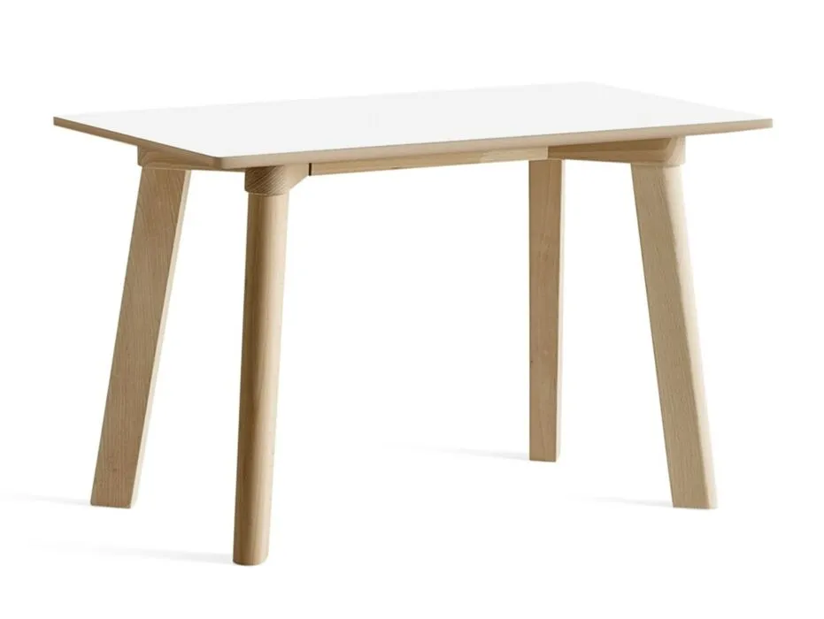 Superprijs HAY CPH Deux 215 2.0 eetbank-Pearl white-Massief beuken onbehandeld-Lengte 75 cm
