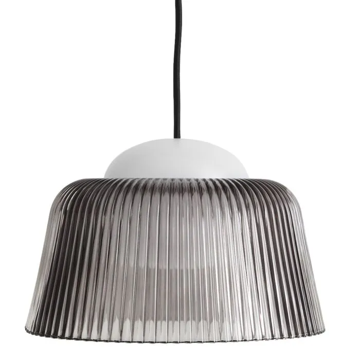 Tijdelijk Beschikbaar HAY Brim hanglamp-Smoked Grey Glass