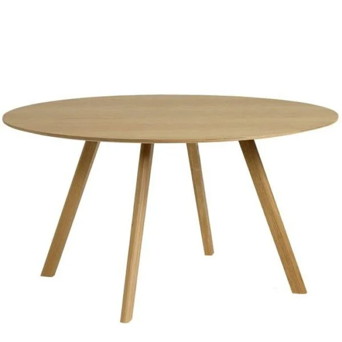 Must-Have Hay Copenhague CPH25 water-based gelakt eiken onderstel tafel-Eiken-∅ 120 cm