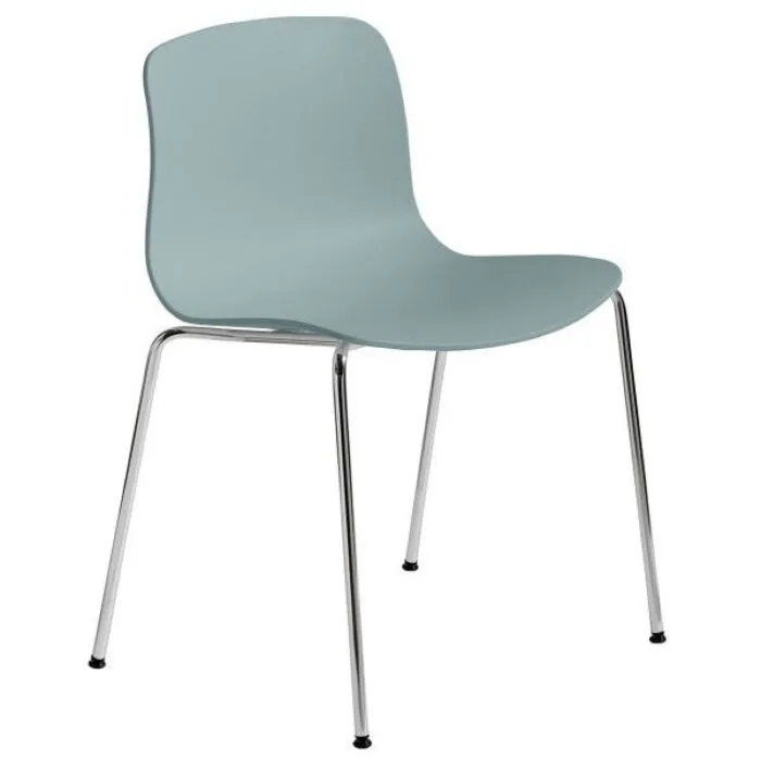 HAY About a Chair AAC16 chroom onderstel stoel- Dusty Blue OUTLET Gratis Retour