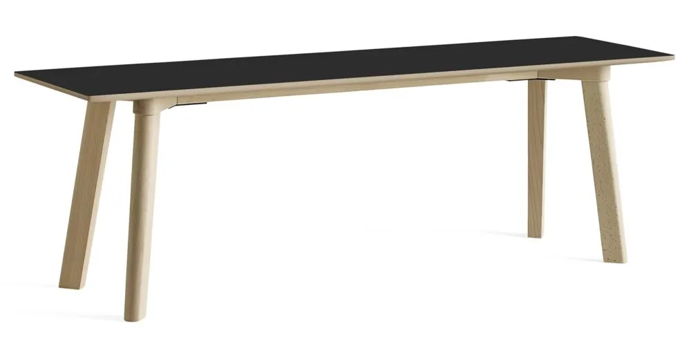Beperkte Voorraad Hay CPH Deux 215 eetbank-Ink black-Massief beuken onbehandeld-Lengte 140 cm