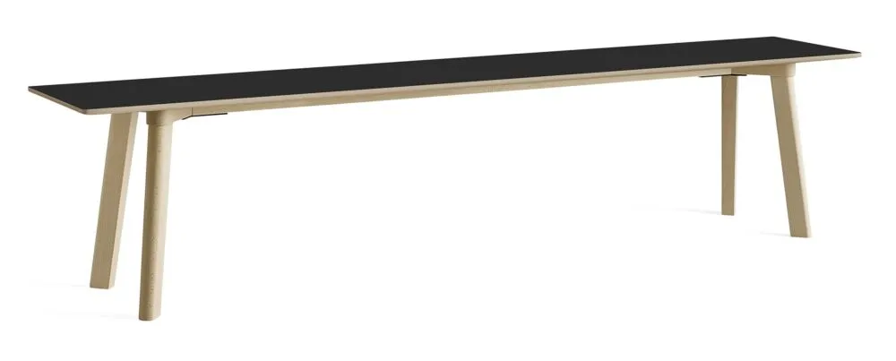 Merkproduct Hay CPH Deux 215 eetbank-Ink black-Massief beuken onbehandeld-Lengte 200 cm