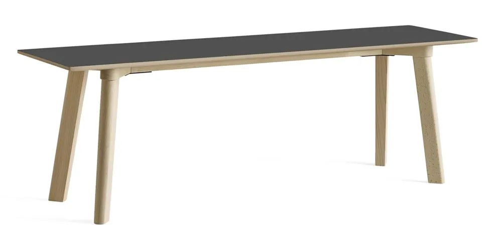 Hay CPH Deux 215 eetbank-Stone grey-Massief beuken onbehandeld-Lengte 140 cm Superprijs