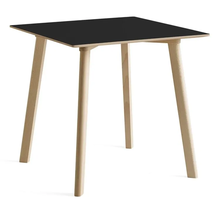 Nu Kopen Hay CPH Deux 210 tafel 75x75-Ink black-Massief beuken onbehandeld