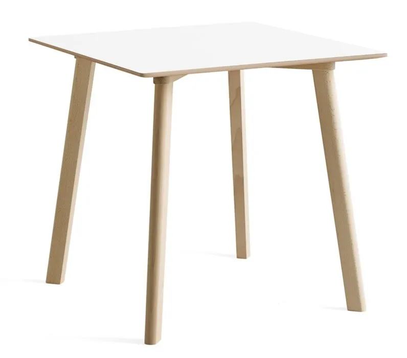 Hay CPH Deux 210 tafel 75x75-Pearl white-Massief beuken onbehandeld Koop Online