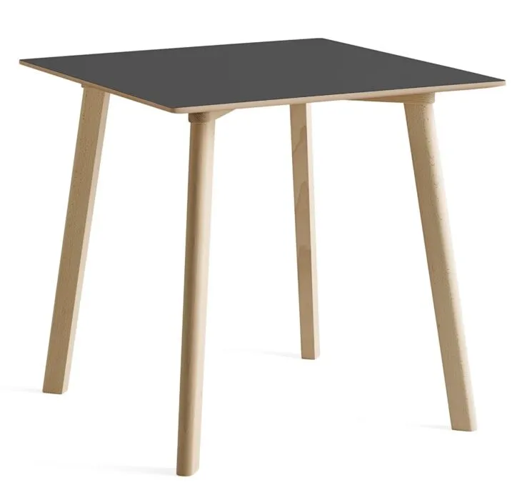 Korting Hay CPH Deux 210 tafel 75x75-Stone grey-Massief beuken onbehandeld