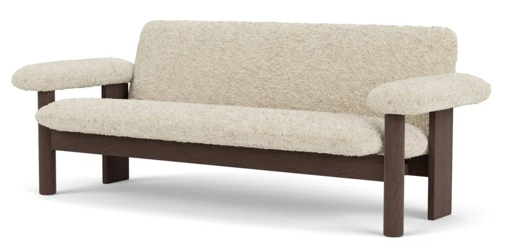 Betrouwbaar Audo Copenhagen Brasilia bank - Sheepskin Nature-Dark Stained Oak